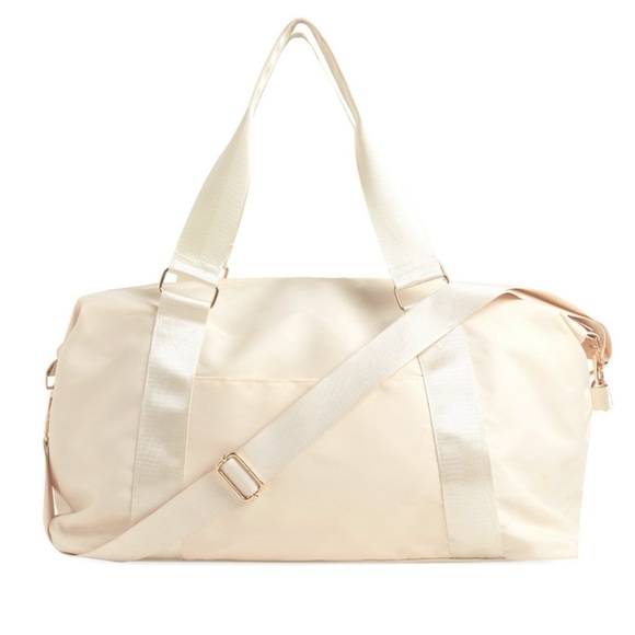 NWT Rachel Zoe X Curateur Amalfi Weekender Crossbody Bag Pearl - Picture 5 of 6